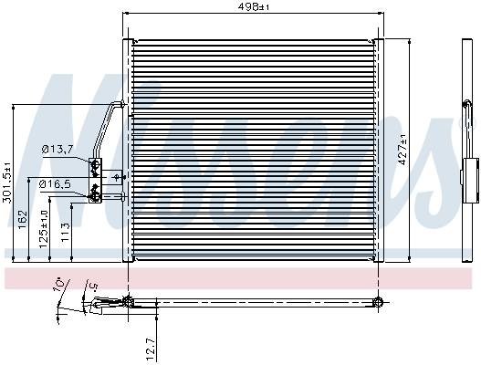 Picture of Condenser -  air conditioning - NISSENS - 94274