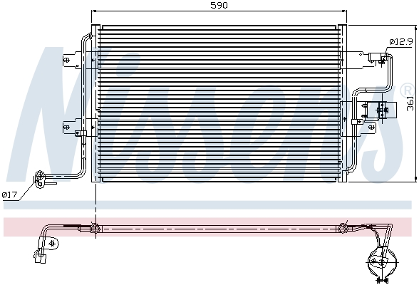 Picture of Condenser -  air conditioning - NISSENS - 94310