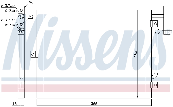 Picture of Condenser -  air conditioning - NISSENS - 94715