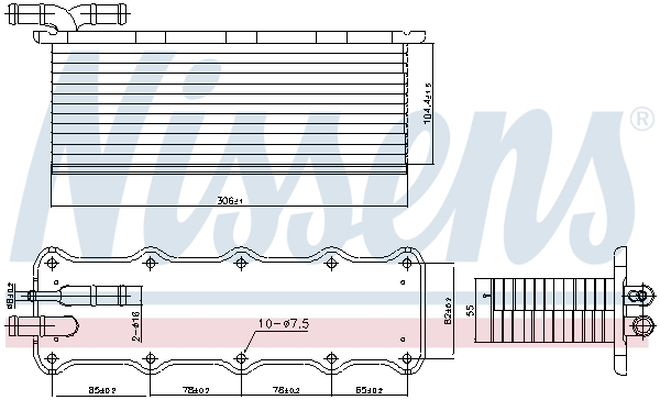 Picture of Charge Air Cooler - NISSENS - 96318