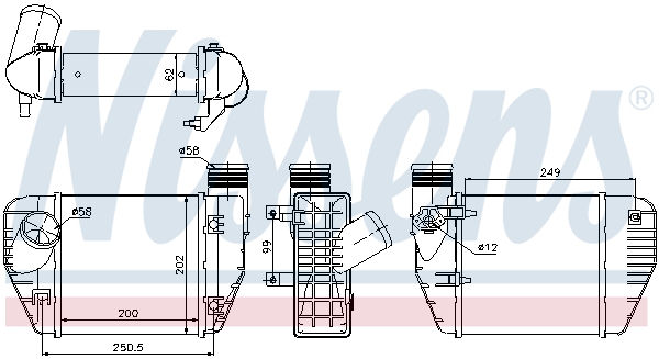 Picture of NISSENS - 96544 - Intercooler, charger (Air Supply)