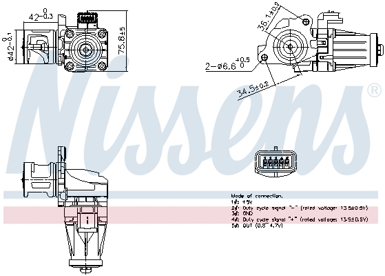 Picture of EGR Valve - NISSENS - 98376