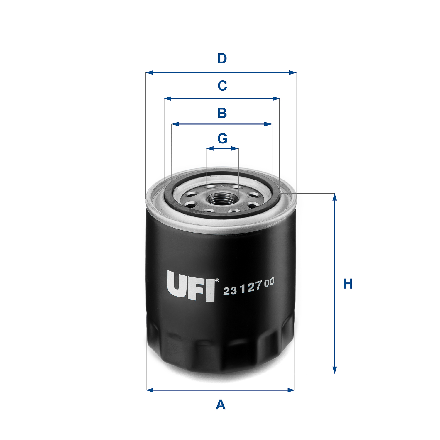 UFI - 23.127.00 - Filter za ulje (Podmazivanje)