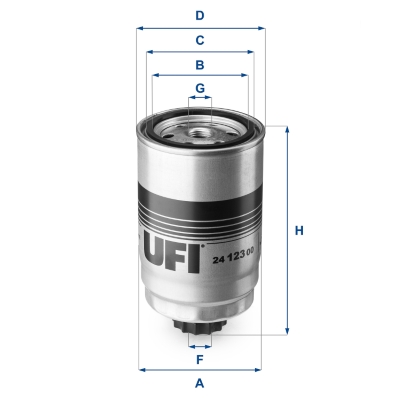 Picture of UFI - 24.123.00 - Fuel filter (Fuel Supply System)