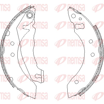 REMSA - 4051.00 - Komplet kočionih papuča (Kočioni uređaj)