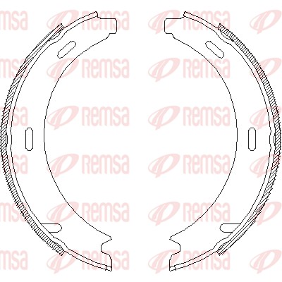 REMSA - 4093.00 - Komplet kočionih papuča, ručna kočnica (Kočioni uređaj)