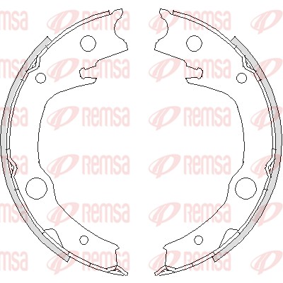 REMSA - 4729.00 - Komplet kočionih papuča, ručna kočnica (Kočioni uređaj)