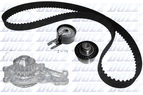 Picture of DOLZ - KD016 - Water Pump & Timing Belt Set (Cooling System)