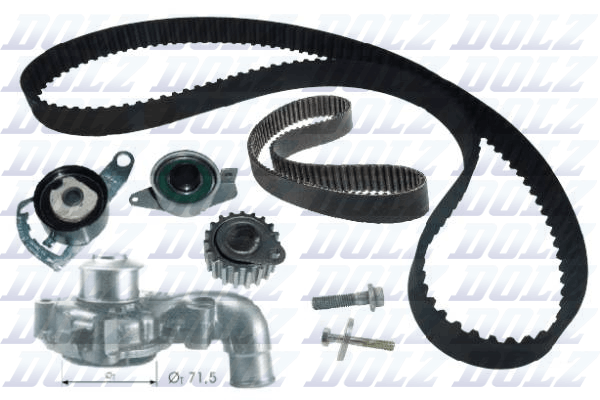 Picture of DOLZ - KD029 - Water Pump & Timing Belt Set (Cooling System)