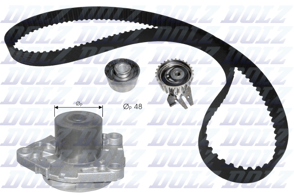 Picture of DOLZ - KD102 - Water Pump & Timing Belt Set (Cooling System)