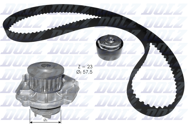 Picture of DOLZ - KD119 - Water Pump & Timing Belt Set (Cooling System)