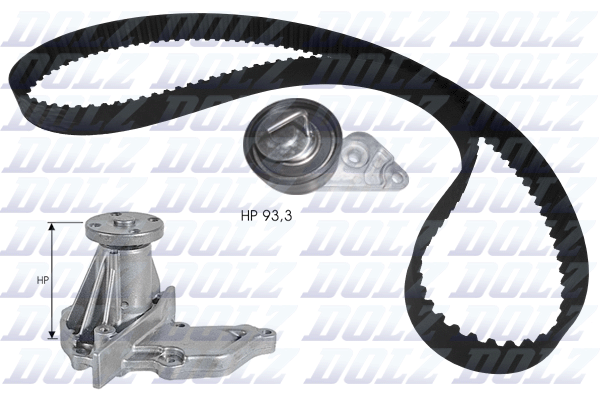 Picture of DOLZ - KD127 - Water Pump & Timing Belt Set (Cooling System)