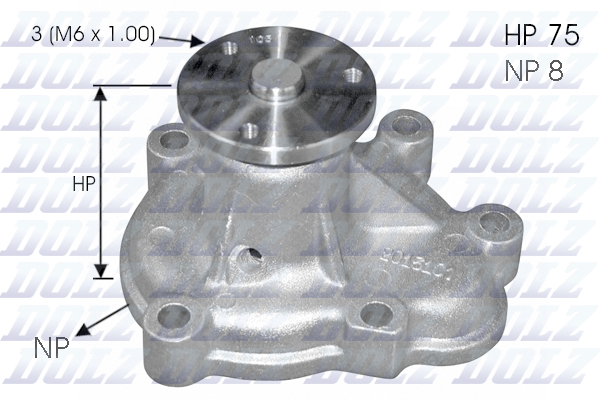 Picture of DOLZ - O144 - Water Pump (Cooling System)