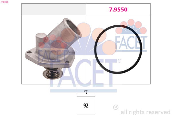 FACET - 7.8196 - Termostat, rashladna tečnost (Hlađenje)