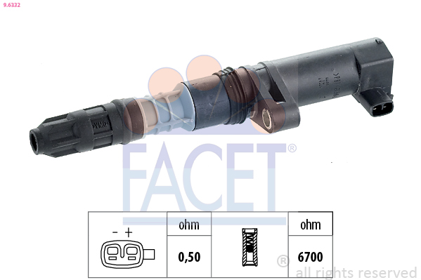 FACET - 9.6332 - Indukcioni kalem (bobina) (Uređaj za paljenje)