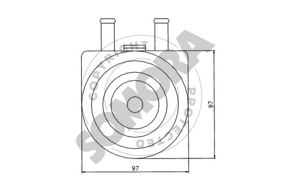 Picture of SOMORA - 054165 - Oil Cooler, engine oil (Lubrication)