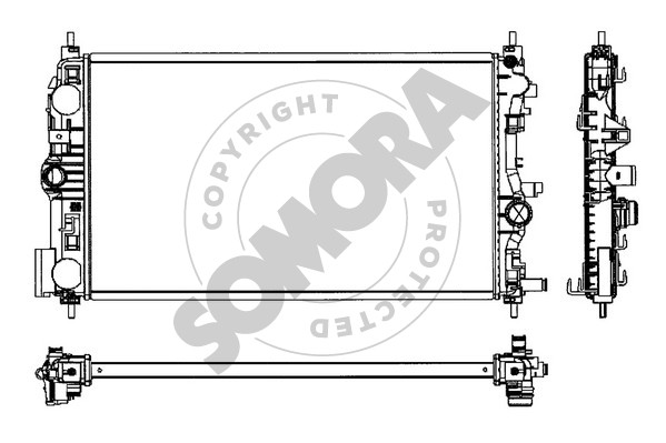 Picture of SOMORA - 212040B - Radiator, engine cooling (Cooling System)