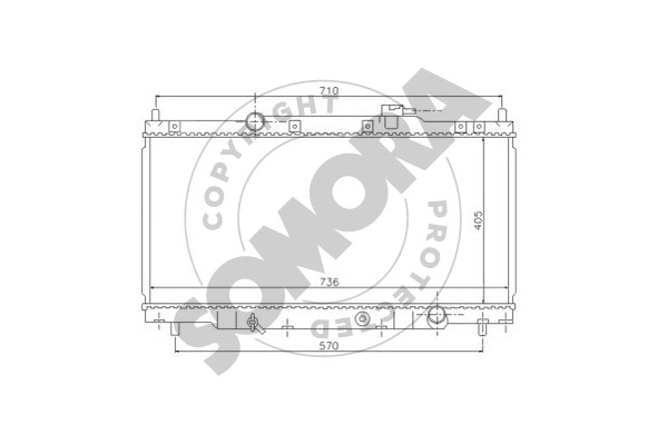 Picture of SOMORA - 127140 - Radiator, engine cooling (Cooling System)