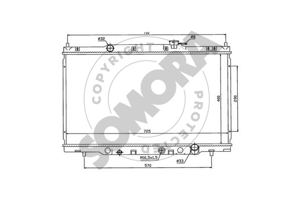 Picture of SOMORA - 127140A - Radiator, engine cooling (Cooling System)