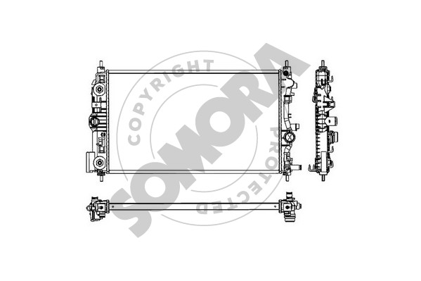 Picture of SOMORA - 212040F - Radiator, engine cooling (Cooling System)