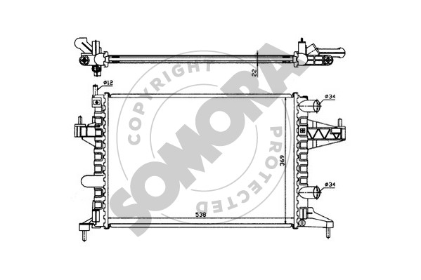Picture of SOMORA - 212540 - Radiator, engine cooling (Cooling System)