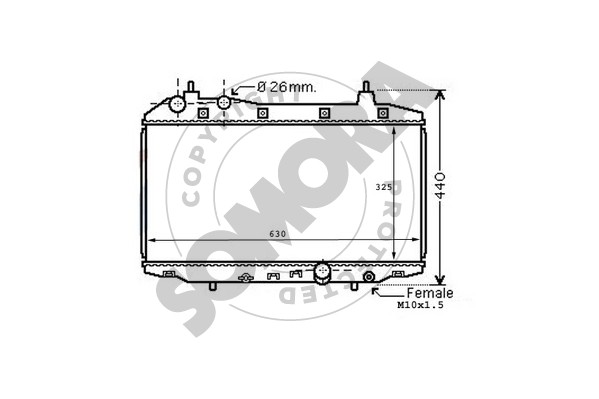 Picture of SOMORA - 123340 - Radiator, engine cooling (Cooling System)