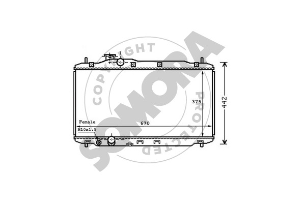 Picture of SOMORA - 123340A - Radiator, engine cooling (Cooling System)