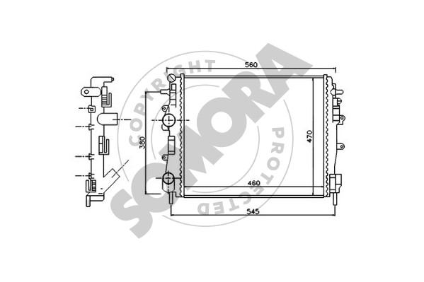 Picture of SOMORA - 244341 - Radiator, engine cooling (Cooling System)