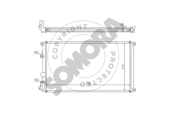 Picture of SOMORA - 245640 - Radiator, engine cooling (Cooling System)