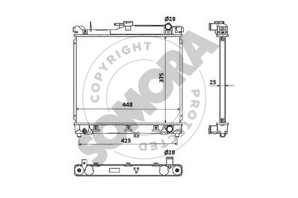 Picture of SOMORA - 307540 - Radiator, engine cooling (Cooling System)