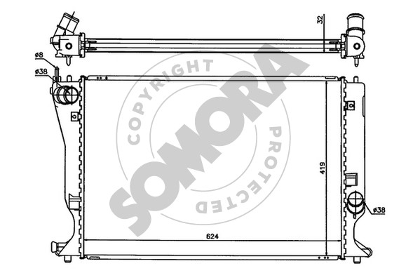 Picture of SOMORA - 311840 - Radiator, engine cooling (Cooling System)