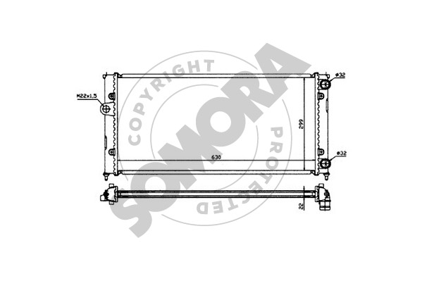 Picture of Radiator -  engine cooling - SOMORA - 350842
