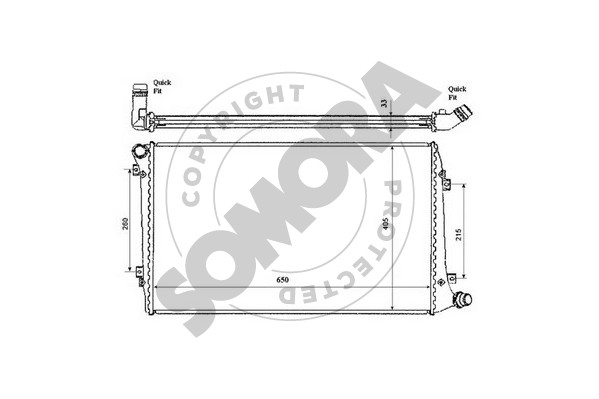 Picture of SOMORA - 351040D - Radiator, engine cooling (Cooling System)