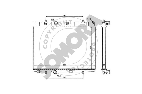 Picture of SOMORA - 050440B - Radiator, engine cooling (Cooling System)