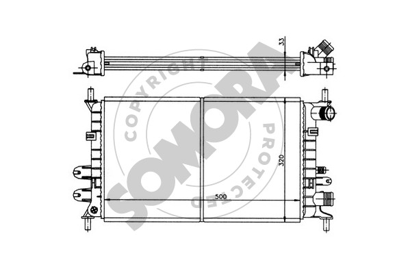 Picture of SOMORA - 093140 - Radiator, engine cooling (Cooling System)