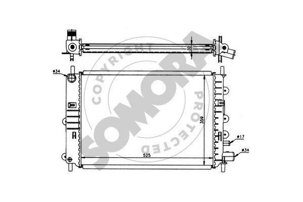 Picture of SOMORA - 093142 - Radiator, engine cooling (Cooling System)