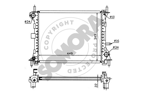 Picture of SOMORA - 093440 - Radiator, engine cooling (Cooling System)