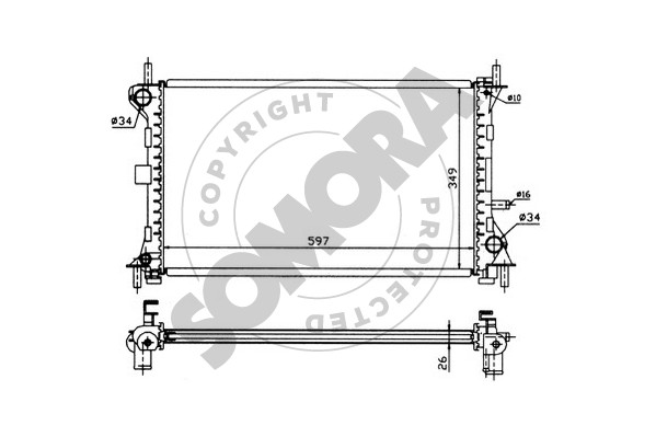 Picture of SOMORA - 093442 - Radiator, engine cooling (Cooling System)