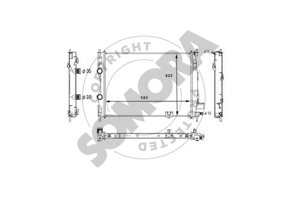 Picture of SOMORA - 198040 - Radiator, engine cooling (Cooling System)