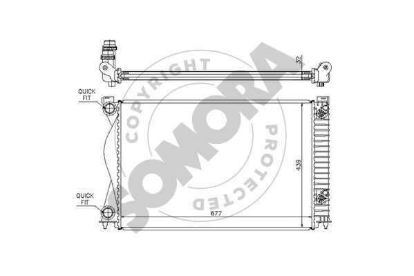 Picture of SOMORA - 021040A - Radiator, engine cooling (Cooling System)
