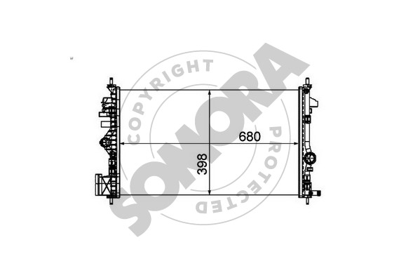 Picture of SOMORA - 210840 - Radiator, engine cooling (Cooling System)