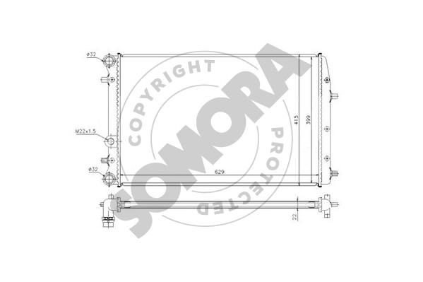 Picture of SOMORA - 355442 - Radiator, engine cooling (Cooling System)