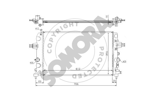 Picture of SOMORA - 211840C - Radiator, engine cooling (Cooling System)