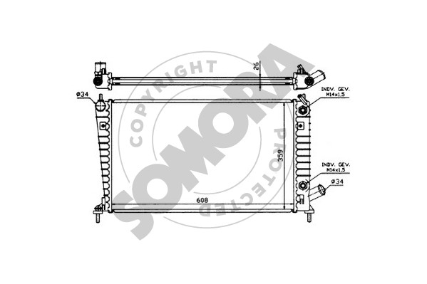 Picture of SOMORA - 272141 - Radiator, engine cooling (Cooling System)