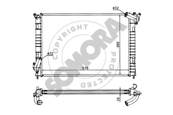 Picture of SOMORA - 040042 - Radiator, engine cooling (Cooling System)