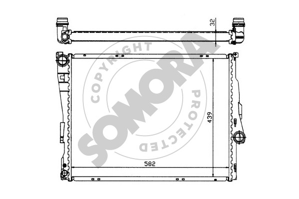 Picture of SOMORA - 040541 - Radiator, engine cooling (Cooling System)