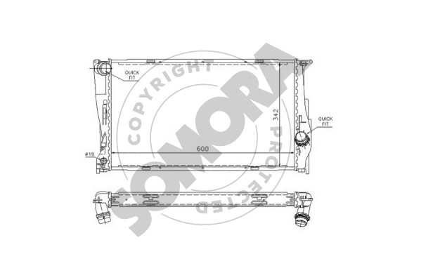 Picture of SOMORA - 040740A - Radiator, engine cooling (Cooling System)