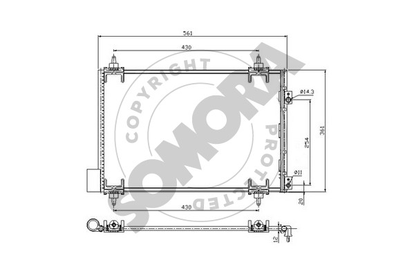 Picture of SOMORA - 220760C - Condenser, air conditioning (Air Conditioning)