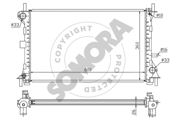 Picture of SOMORA - 093440C - Radiator, engine cooling (Cooling System)