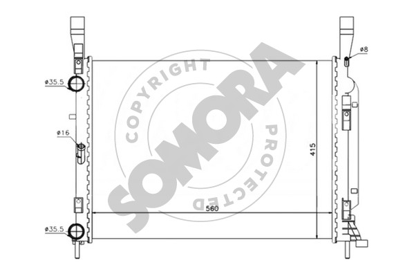 Picture of SOMORA - 244540 - Radiator, engine cooling (Cooling System)